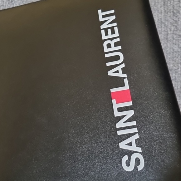 YSL Black Leather Rider/Clutch - Picture 5 of 16